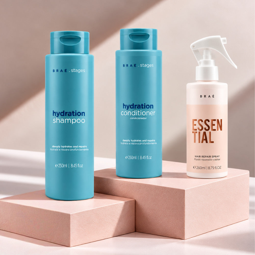 Kit Stages Hidratación Diaria + Spray | Shampoo + Acondicionador + Spray