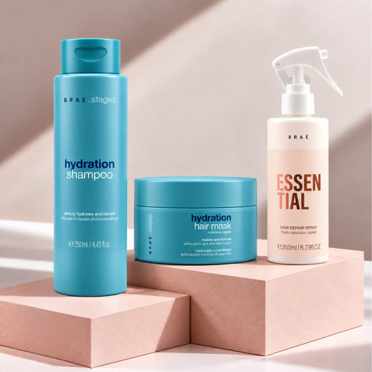 Kit Stages Hidratación Intensa + Spray | Shampoo + Máscara + Spray